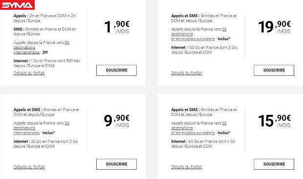 Syma Mobile : les appels vers les portables d'Europe désormais inclus sans frais