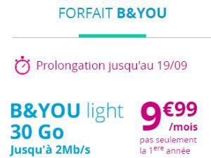 Fin des promotions Bbox ADSL à 4,99€/mois et B&You Light 30Go à 9,99€/mois