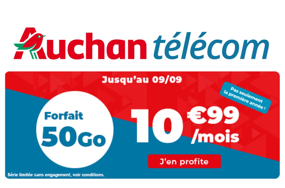 50 Go pour 11€/mois : le meilleur forfait mobile du moment est-il chez Auchan Télécom ?