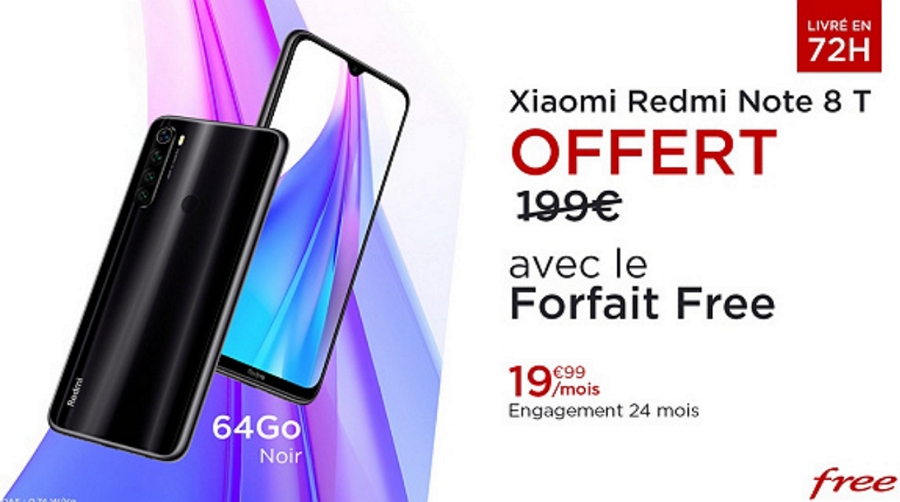 Vente privée Free avec téléphone Redmi Note 8t offert, ça vaut le coup ?