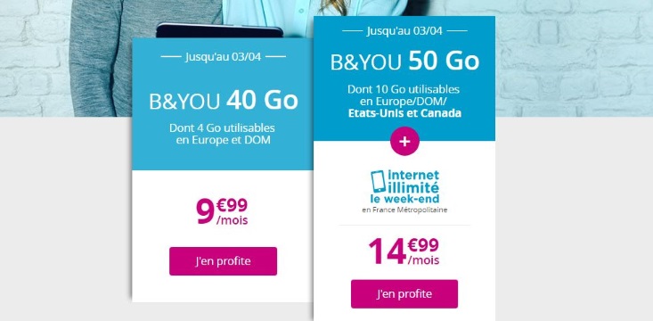 Forfait Bouygues : l'internet illimité le week-end de retour sur la promo mobile 50 Go
