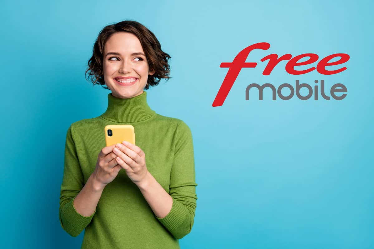 Série Free Mobile fille happy contente