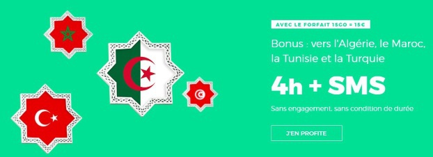 Forfait RED 15 Go : appels et SMS vers Maghreb et Turquie inclus pour 15€/mois