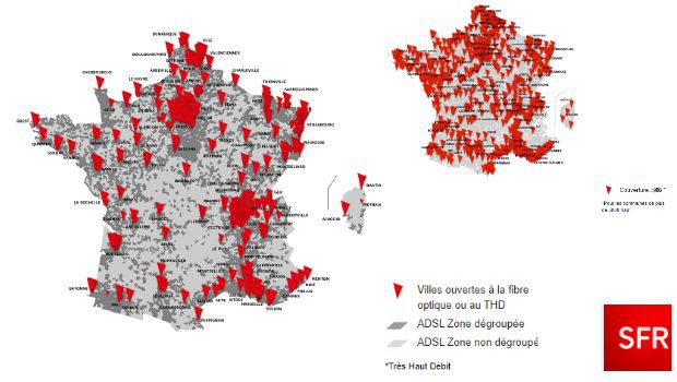 Couverture 4G à 91% chez SFR, 10 millions de foyers éligibles à la fibre...