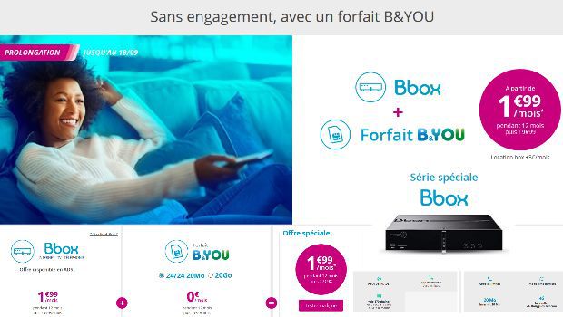 Prolongation de la promotion Série Spéciale Bbox ADSL à 4,99 euros par mois