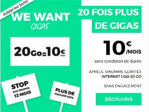 Forfait Bouygues 50 Go ou RED 20 Go à vie : seulement 10€... et trois jours pour en profiter !