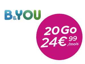 A l'instar de Sosh, B&You offre 2 gigas supplémentaires sur le forfait 3Go sans hausse des prix