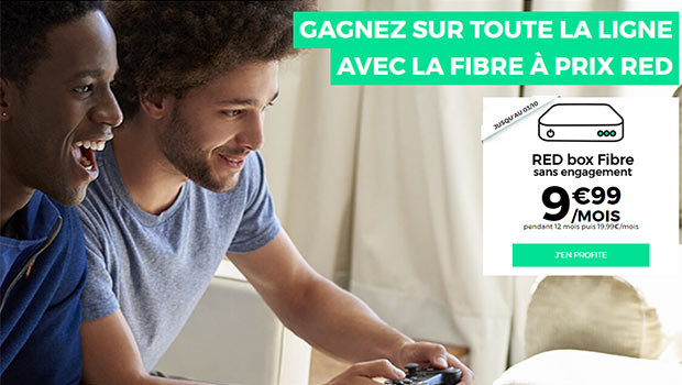 Box RED Fibre : 100 Mbit/s à seulement 9,99 euros par mois sans engagement