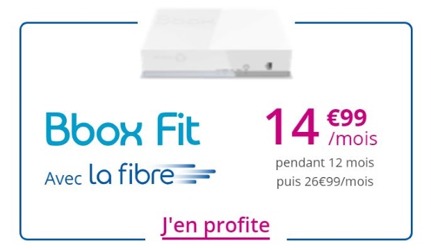 Box Internet : la fibre en promo chez Bouygues avec la Bbox Fit à 15 euros/mois