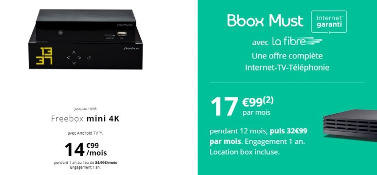 Box Internet Bouygues ou Free ? Le match entre la Bbox Must et la Freebox Mini 4K