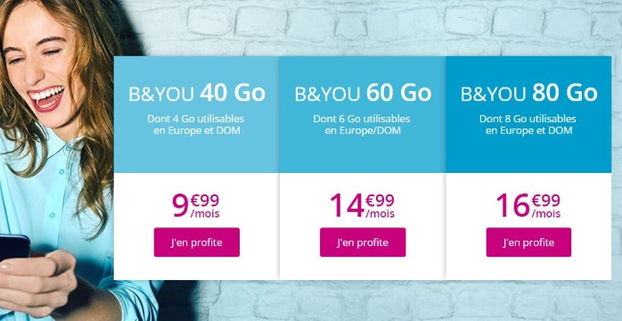 Forfait mobile : dès 10€/mois, les offres 40, 60 ou 80 Go en promo chez Bouygues