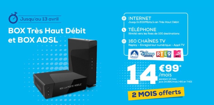 Box Internet : grosse remise à saisir chez La Poste Mobile pour un abonnement à 15 euros par mois