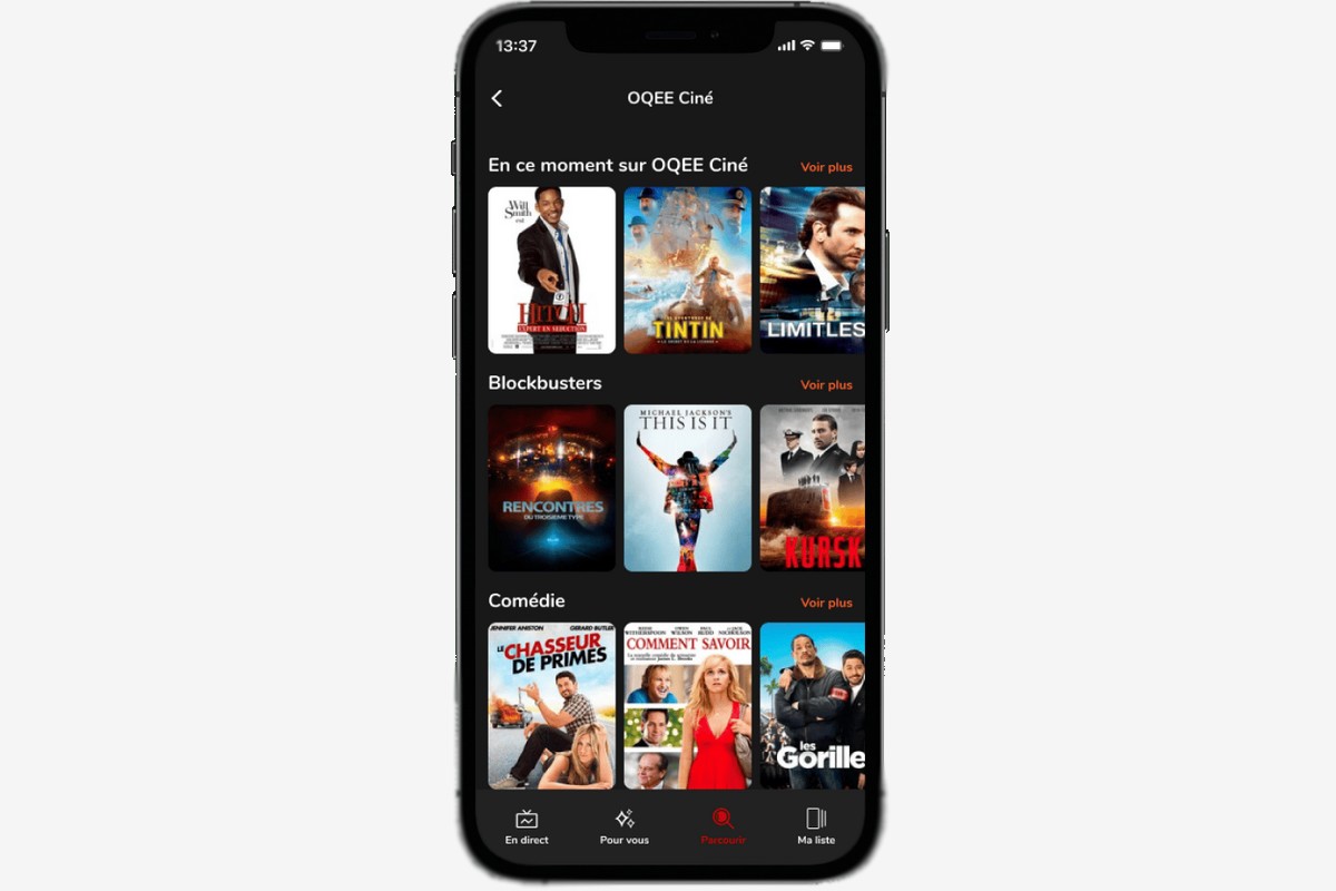 L'appli OQEE de Free pour regarder la TV sur smartphone