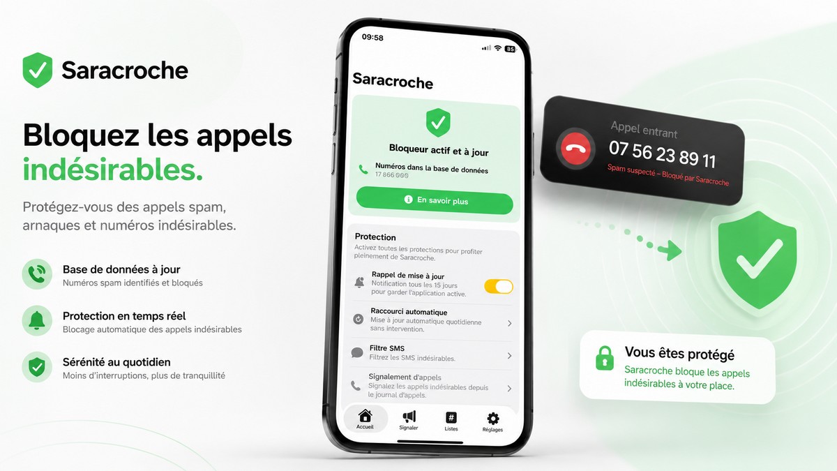 L'appli Saracroche sur iPhone