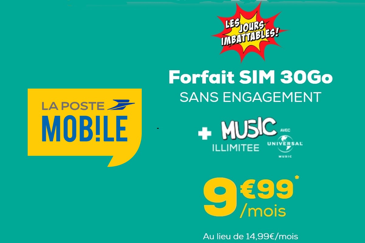 Bon plan : le forfait 30 Go La Poste Mobile à prix canon avec ou sans téléphone