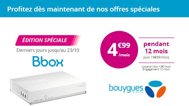 Encore quelques jours pour les promos Bbox ADSL Edition Spé. à 7,99€ et B&You Light 30Go à 9,99€
