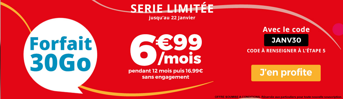 Forfait pas cher : Auchan Télécom étrenne 2019 avec une offre 30Go à 7€/mois