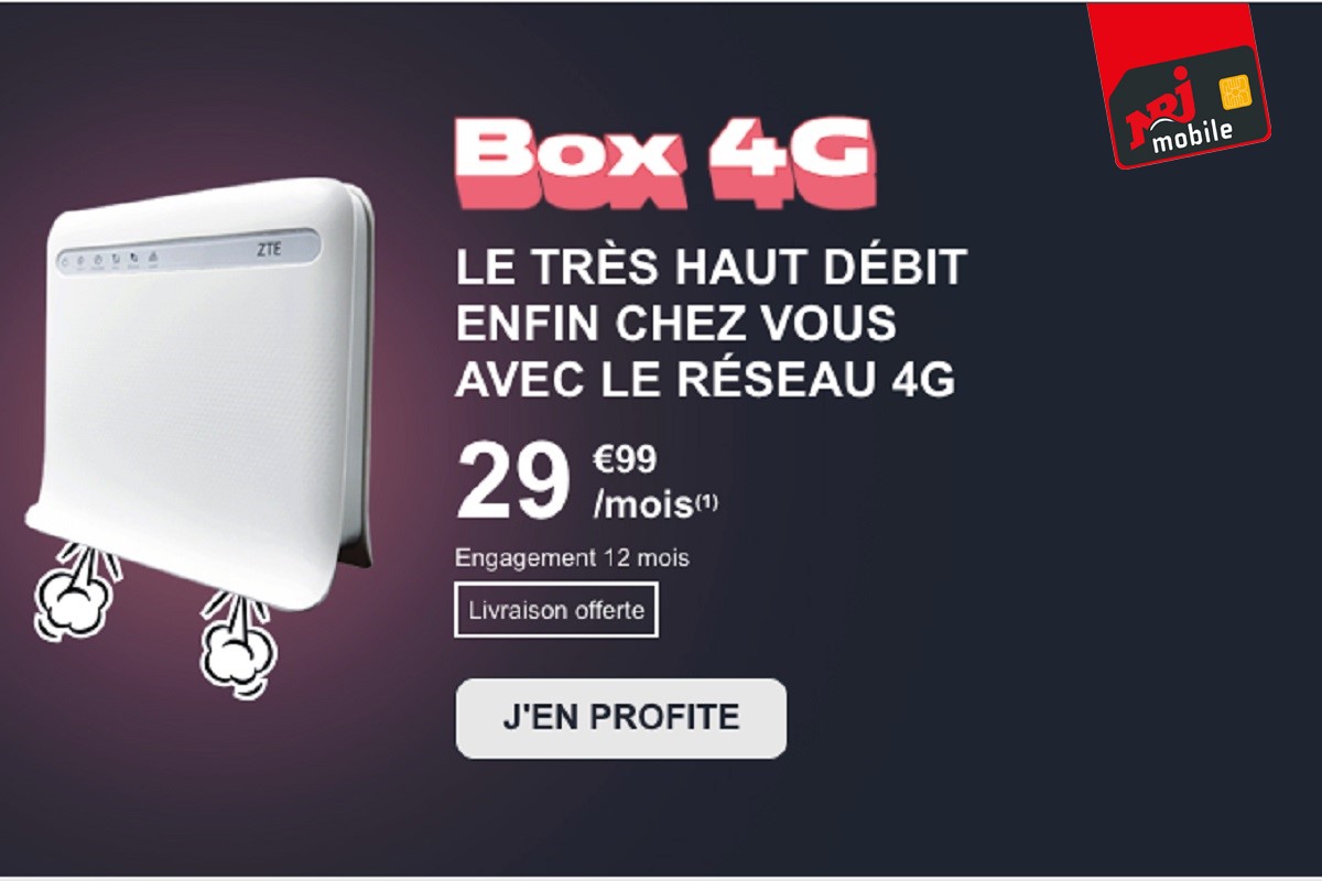 Box 4G NRJ Mobile : notre offre très haut débit