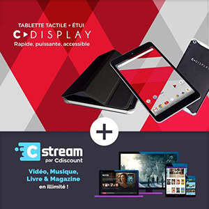 CDiscount propose un pack Premium de Noël avec tablette et 4 mois d'abonnement Cstream