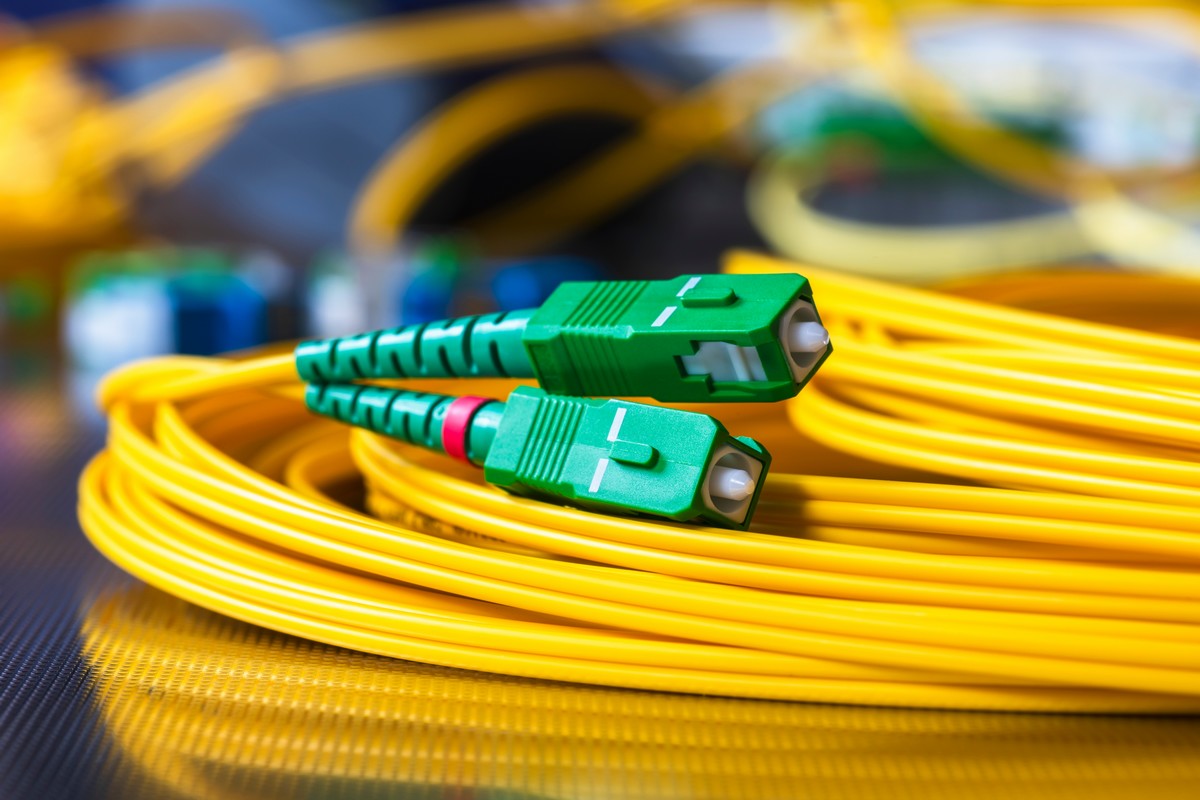Un câble de fibre optique