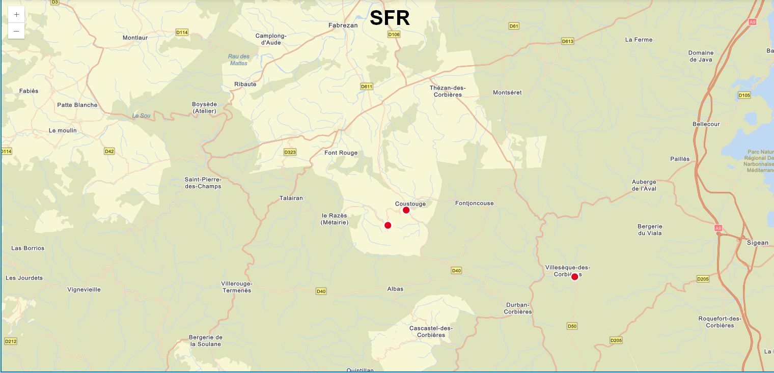 Antennes SFR en panne dans l'Aude