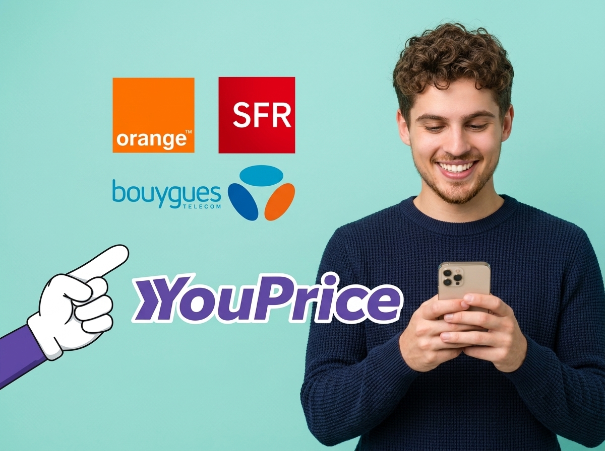 Forfait YouPrice 130 Go : 1 seul forfait, 3 réseaux, 3 prix... et un bonus caché à 1€