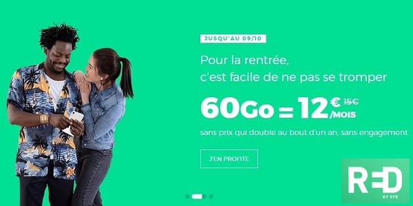 Forfait pas cher : Red baisse le prix de son offre 60 Go