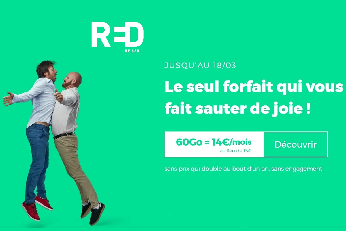 RED augmente le prix de son forfait 60 Go