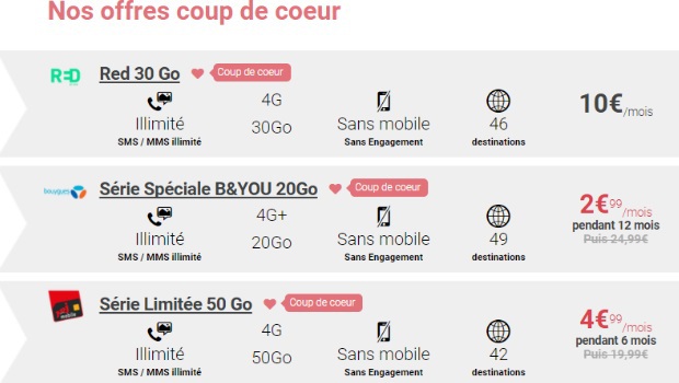 Derniers bons plans de Noël sur les forfaits mobiles 4G avec plein d'internet