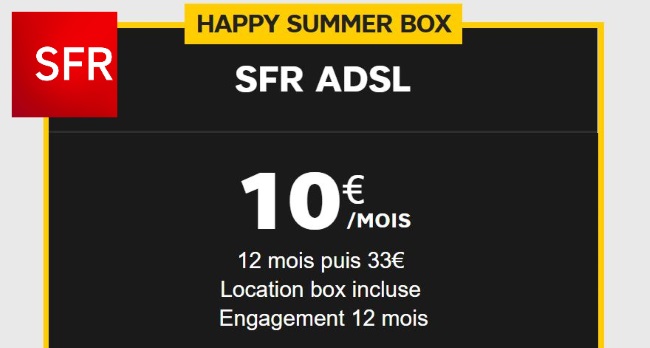 Promo Internet : SFR brade sa box ADSL à 10€/mois pendant quelques jours