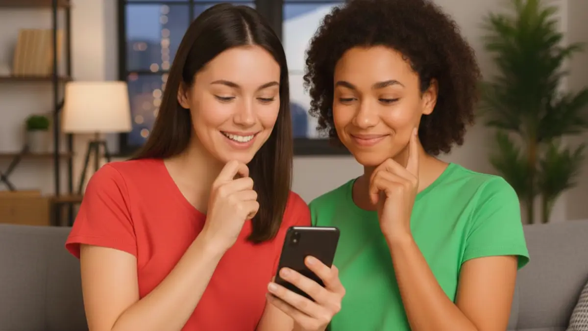 Deux femmes contentes qui comparent leur forfait 150Go Cdiscount aux autres promos