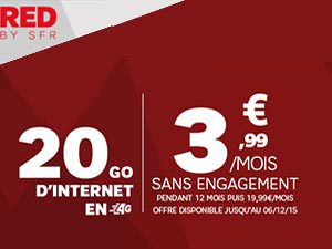 RED by SFR : l'offre surnaturelle 20 Go à 3,99€/mois prolongée jusqu'au 9 décembre