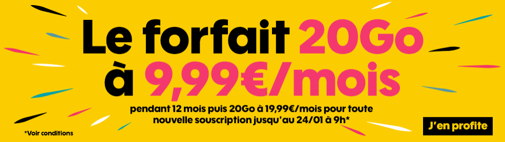 Forfait en promo chez Sosh : l'offre 20 Go à moitié prix, 10€/mois