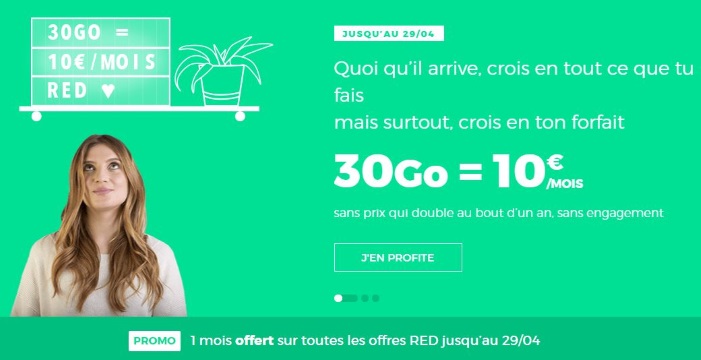 Forfait en promo : RED multiplie les bons plans et offre 1 mois d'abonnement