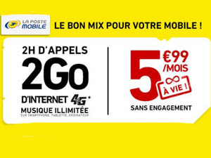 Vente privée La Poste Mobile : 5Go de 4G à moins de 10€/mois à vie