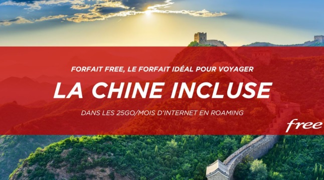 Roaming : le forfait Free inclut désormais l'Internet mobile en Chine