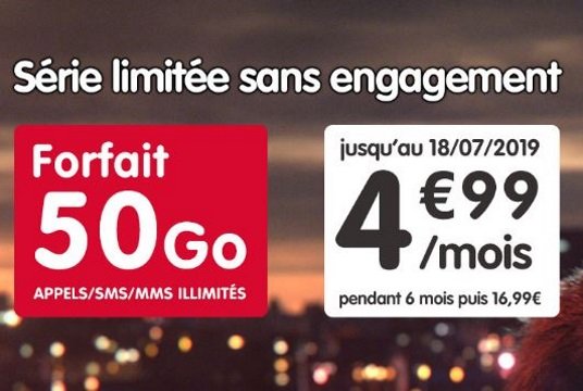 Forfait pas cher : 50 Go pour 5 euros seulement chez NRJ Mobile