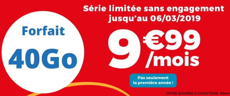 Forfait pas cher : 40 Go à vie pour 10€/mois chez Auchan Telecom