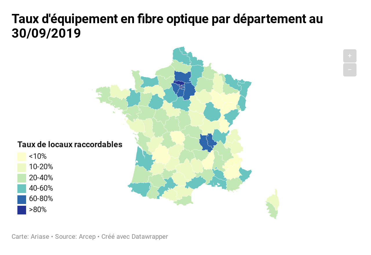 Fibre optique en France : où peut-on en profiter ? Le top des territoires en 2019