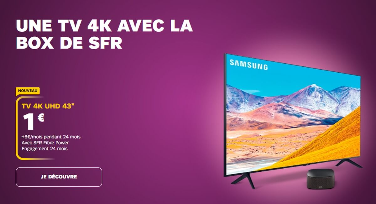 SFR dévoile le prix de ses offres box avec Smart TV Samsung à 1 euro