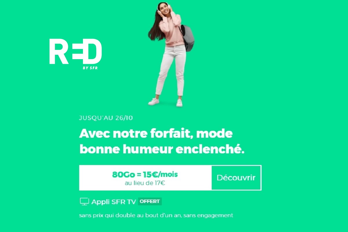 Un euro de plus pour le forfait RED 80 Go