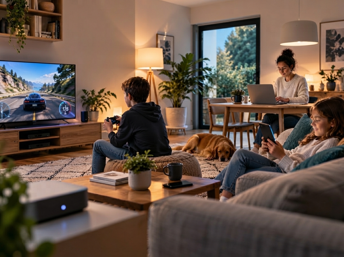 Foyer utilisant plusieurs appareils connectés simultanément