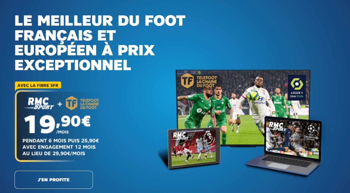 Box SFR + Téléfoot et RMC Sport : 29,90€/mois jusqu'à dimanche