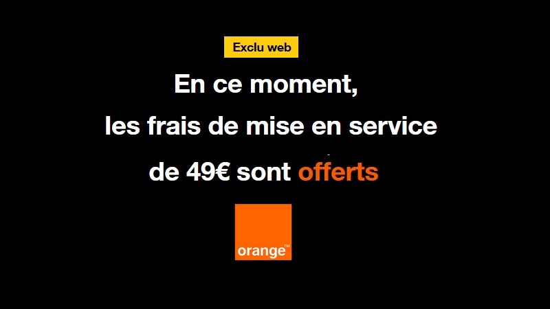 Frais d'activation de 49€ offerts chez Orange en exclu web