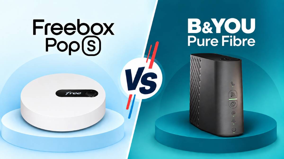 La freebox pop s face à la b&you pure fibre