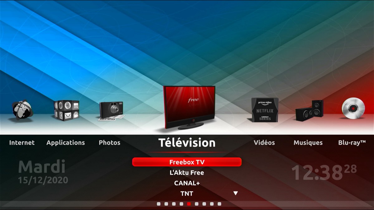 L'interface TV de la Freebox Révolution de Free