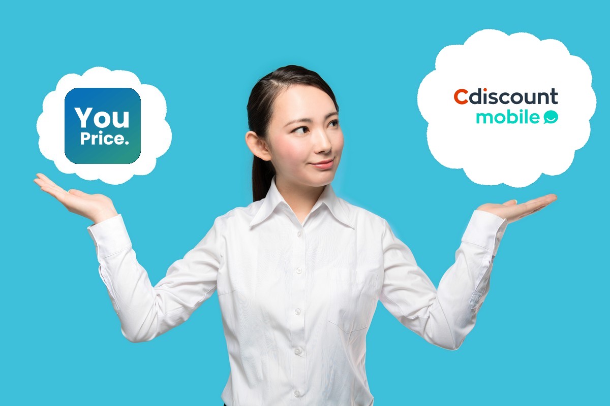 Match entre le forfait mobile 100 giga de YouPrice et de Cdiscount
