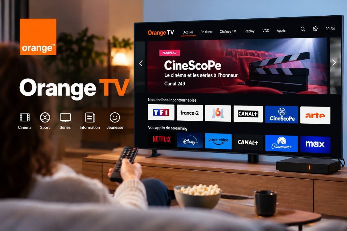 La TV d'Orange est disponible pour les clients box et mobile.
