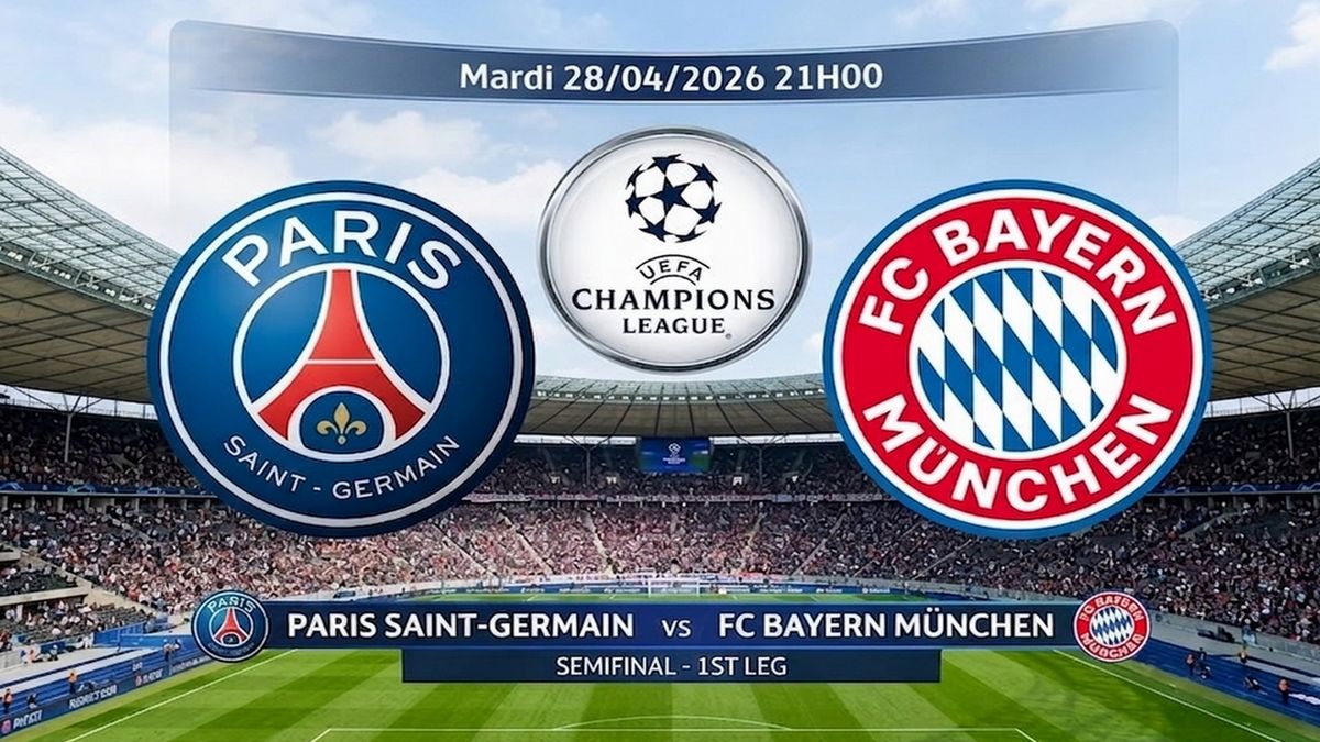 Le PSG affronte le Bayern Munich en 1/2 finale de la Ligue de Champions ce 28/04/2026