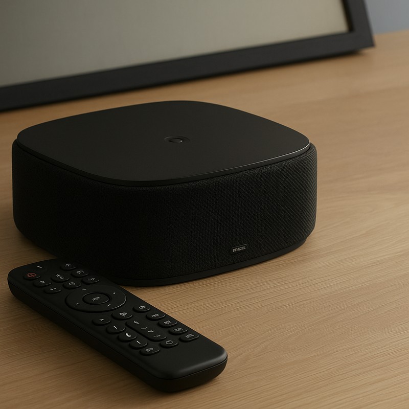 Le décodeur de la box Premium inclut une enceinte connectée.